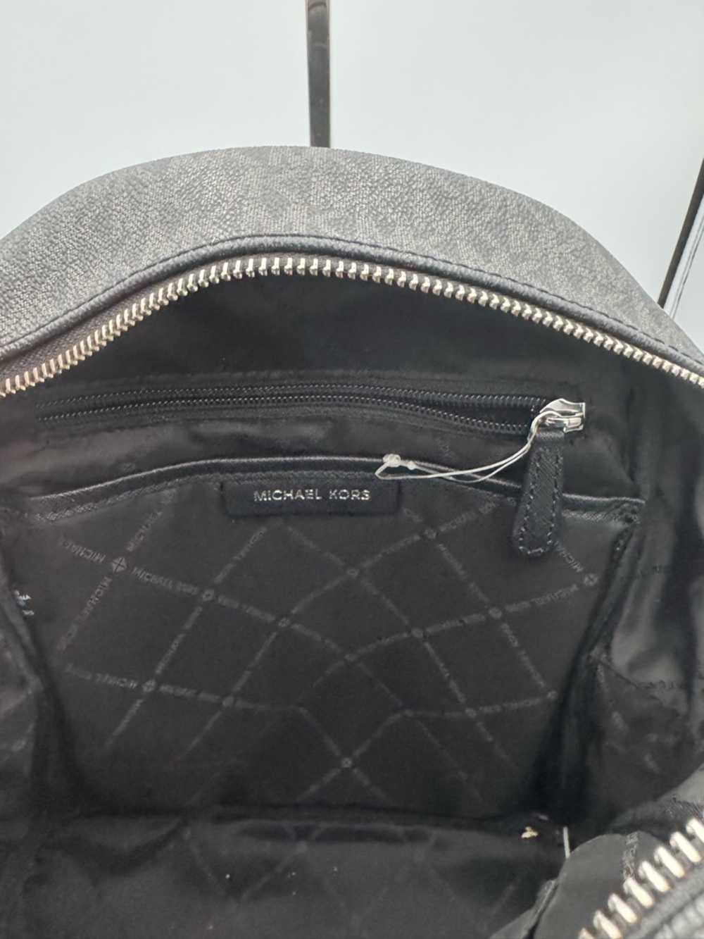Michael Kors Black Signature Logo Mini Backpack with Floral Stud Accents - Picture 7 of 7
